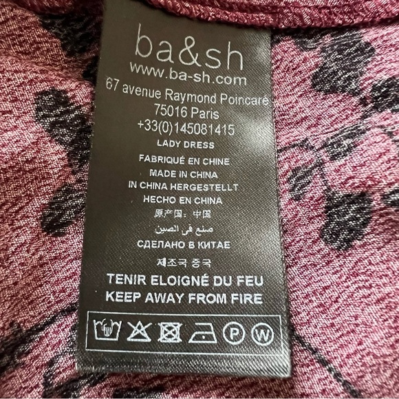 Ba&sh Soa floral patterned v-neck midi dress 17641 - Picture 14 of 15